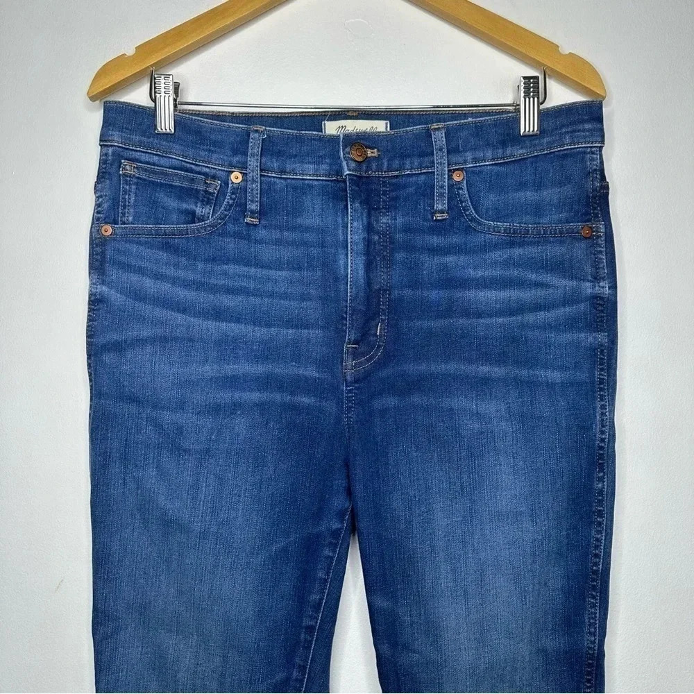 Madewell 10” High Rise Raw Hem Skinny Jeans Size 31 - Picture 3 of 10